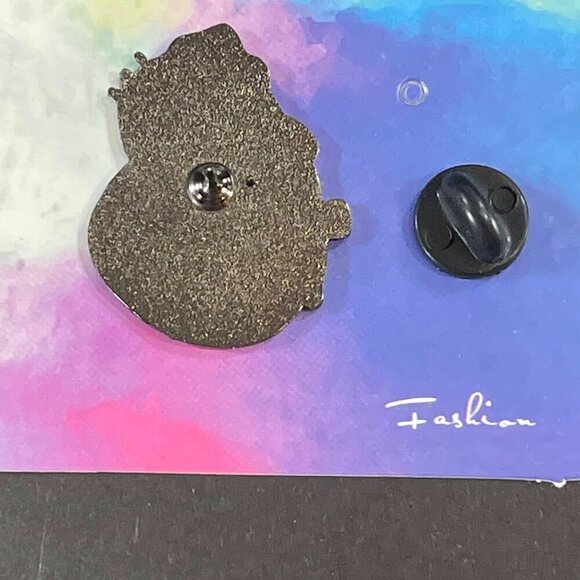 Hello Kitten Lapel Pin Strawberry Hair Bow Cat Brooch Accessories Jewelry Badge - Picture 3 of 5